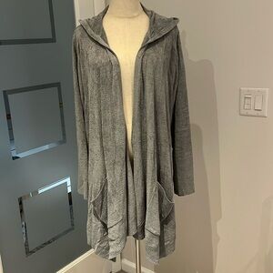 Barefoot Dreams CozyChic Ultra Lite Hooded Seashore Cardigan | Size 1X